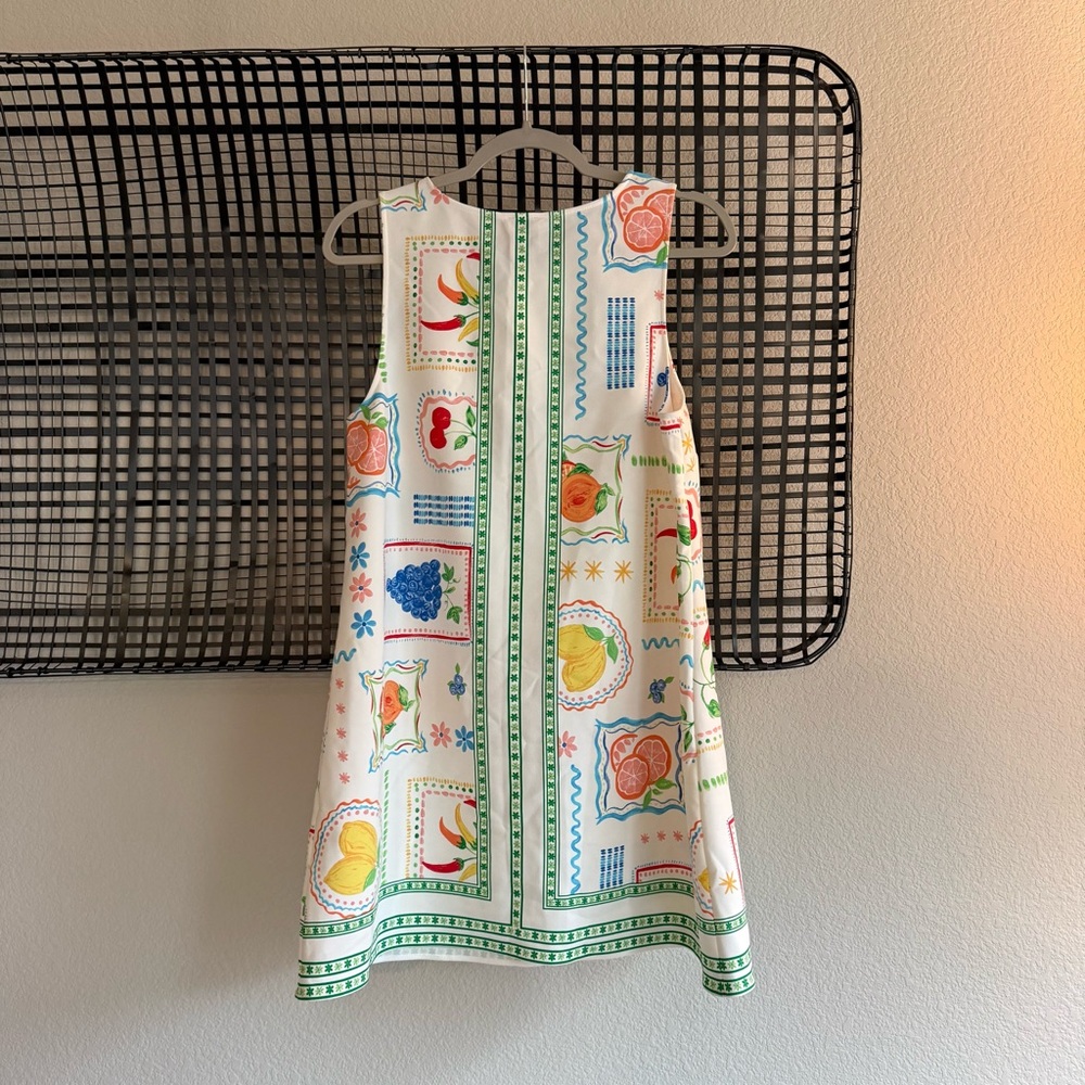 Anthropologie Maeve Sleeveless Fruit Print Shift Mini Dress - Picture 5 of 8